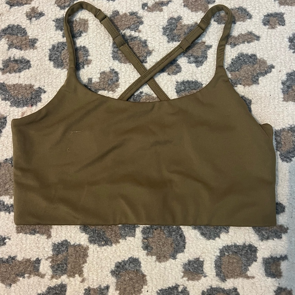 Girlfriend Collective Olive Green Sports Bra